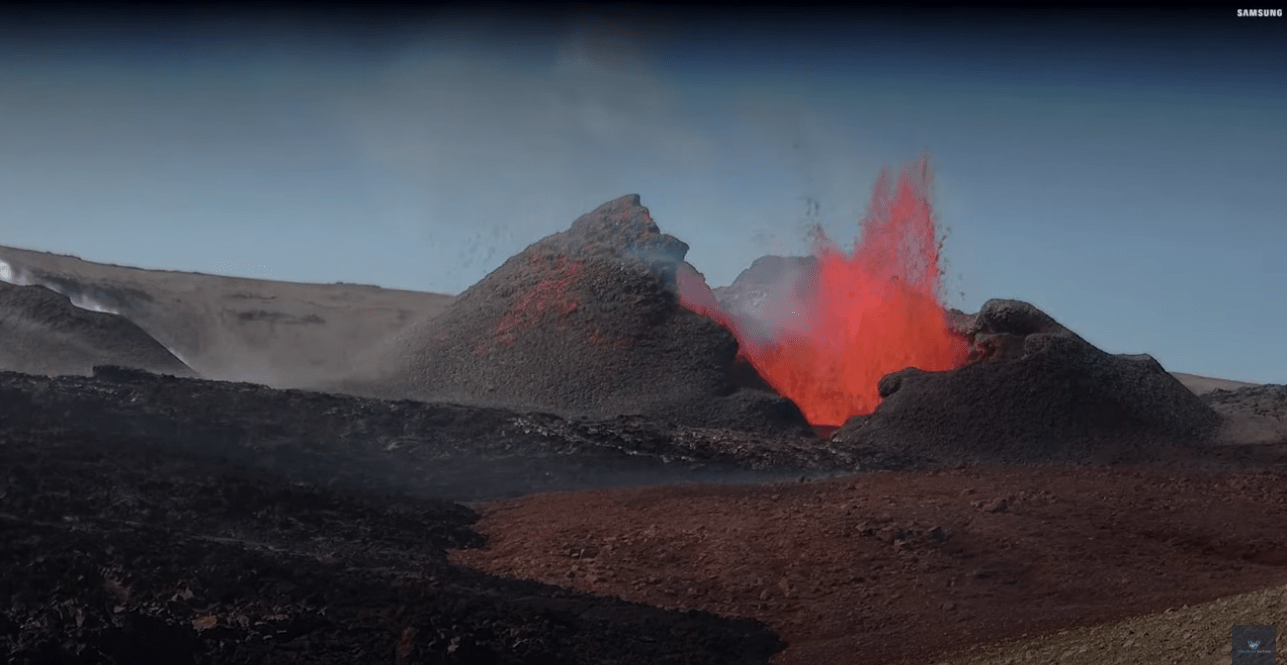 Watch: Live volcanic eruption in Iceland