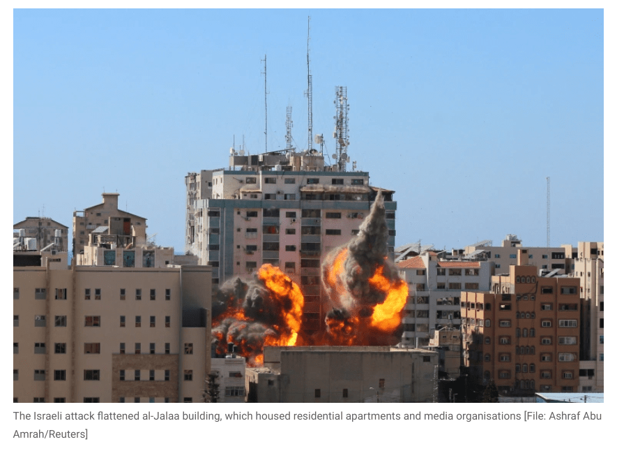 Al Jazeera strongly condemns Israel’s destruction of Gaza offices
