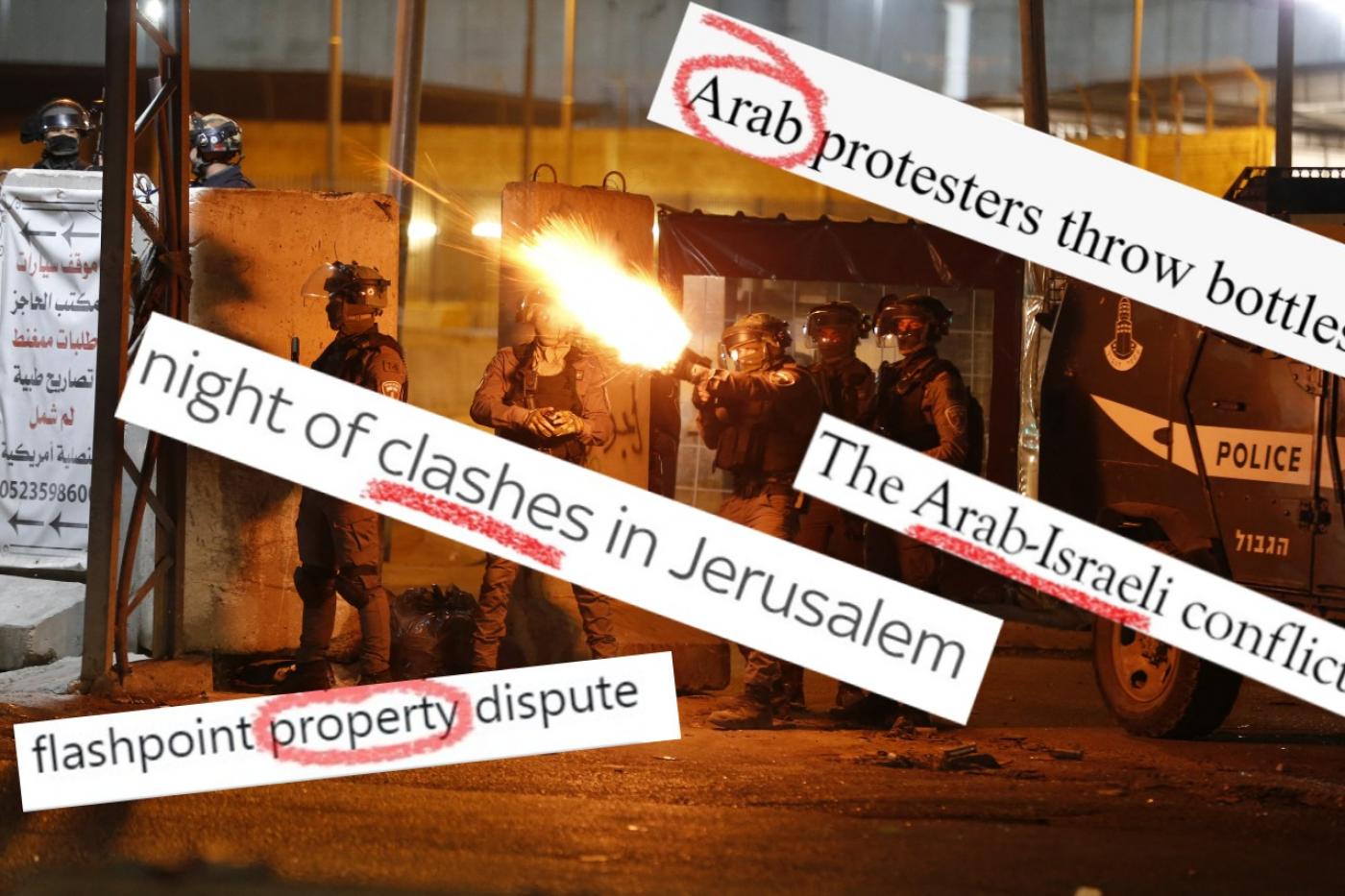 The language used by media to report on events in Israel and Palestine has come under scrutiny (AFP/screengrabs)