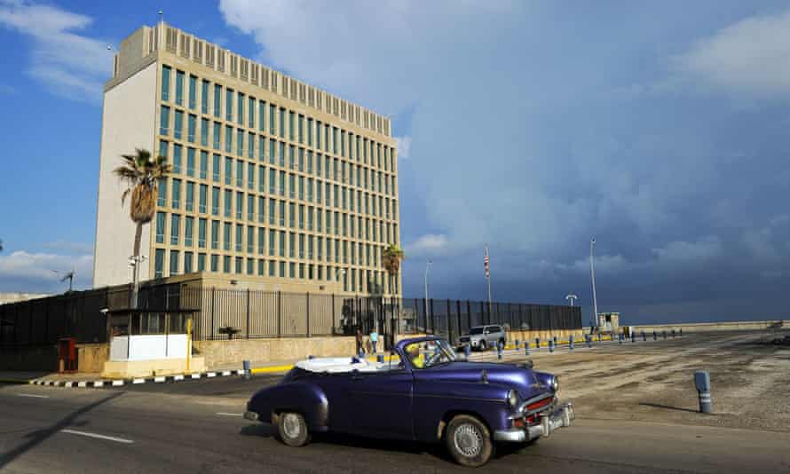 A 2015 photo shows the US embassy in Havana. Photograph: Yamil Lage/AFP/Getty Images