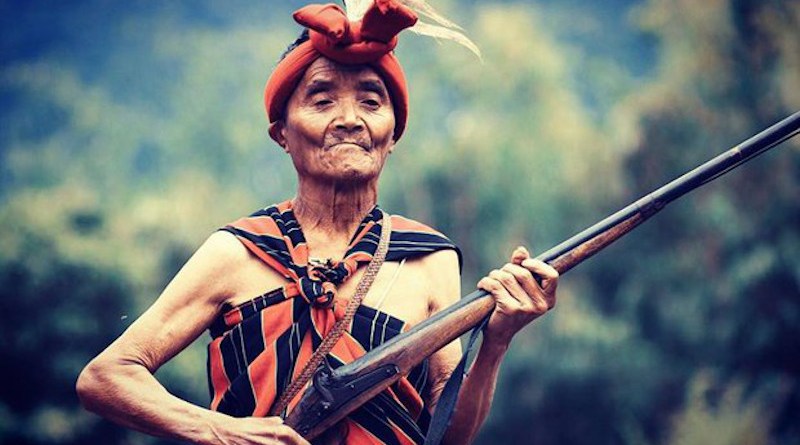 A Chin man in Myanmar holds a Tumee rifle in an undated photo. Photo Credit: Nay Lynn Photography, RFA