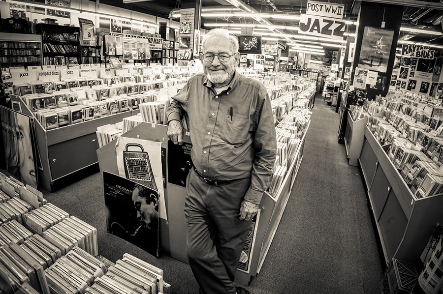Bob Koester in the stacks at the Jazz Record Mart in 2009 MICHAEL JACKSON