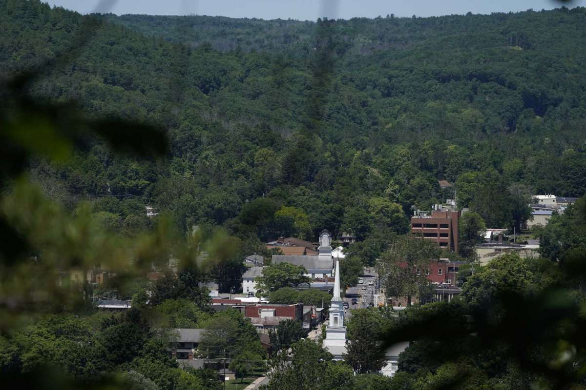 Photo: Surrounded by trees and mountains, Ellenville, N.Y., is seen Wednesday, June 16, 2021. Seth Wenig/AP