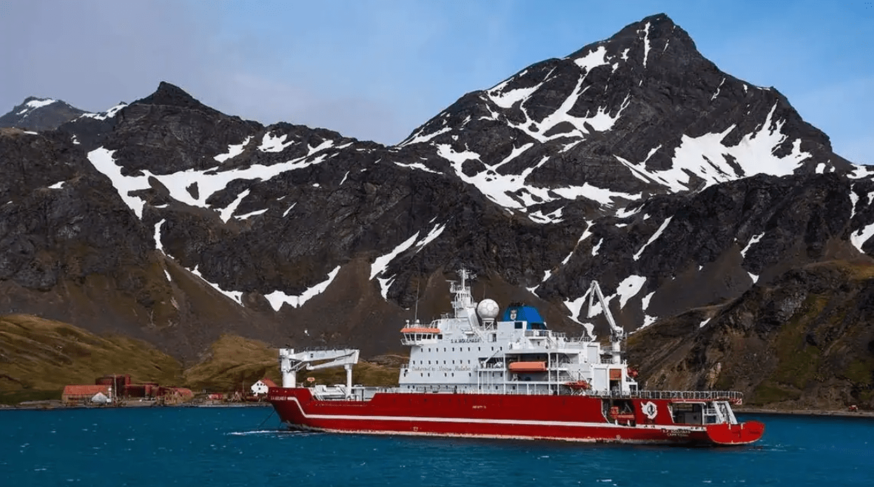 Endurance22 will be led by British polar explorer John Shears, who also led the 2019 expedition. A team of 50 members will be on board the SA Agulhas II, including the British-born American explorer, Richard Garriott. (Courtesy: Falklands Maritime Heritage Trust)