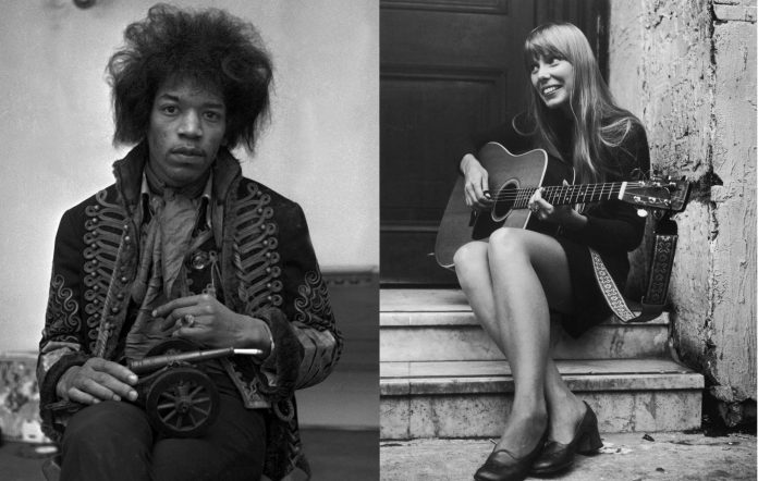 Jimi Hendrix and Joni Mitchell (Picture: Getty)