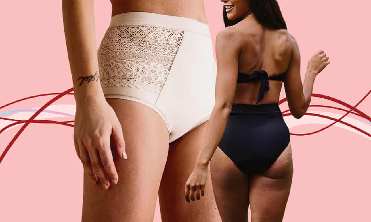 ‘I feel more confident’ ... menstrual underwear by M&S (left) and Modibodi. (Posed by models.)