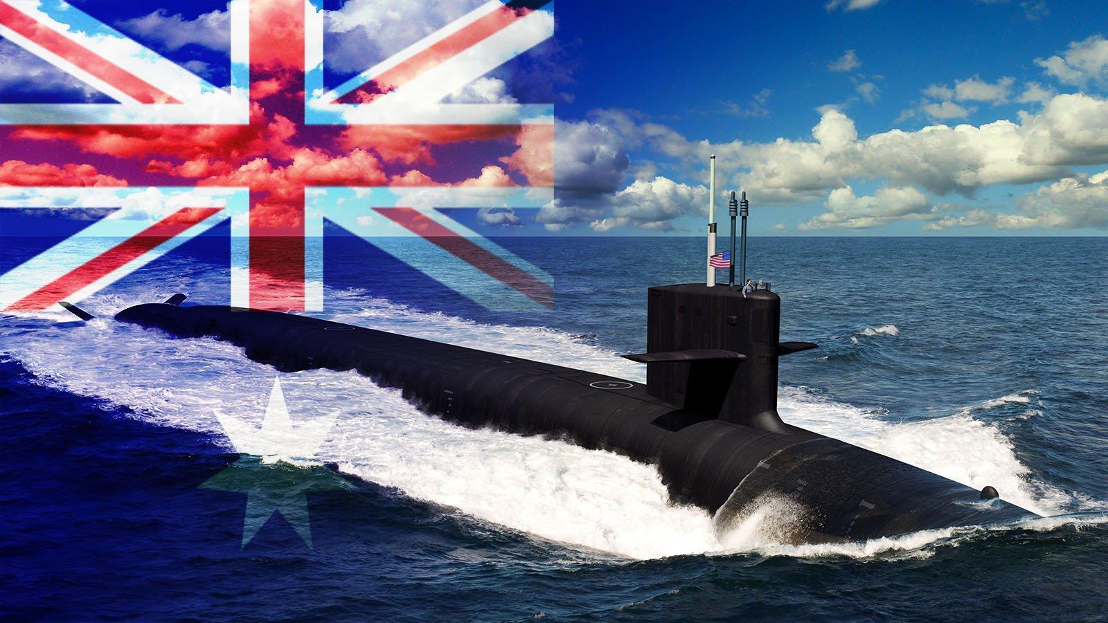 Australia is headed towards nuclear powered submarines for the first time, under a new agreement with the US and UK. (Graphic by Breaking Defense; original illustration by US Navy, via DVIDS)