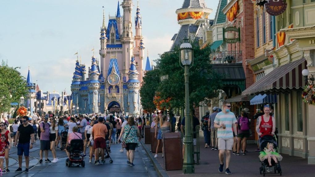 Main Street at the Magic Kingdom theme park at Walt Disney World in Lake Buena Vista, Fla., on Aug. 30, 2021. (John Raoux / AP)