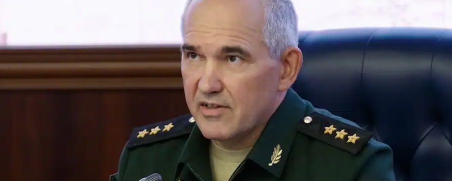 RUSSIA -- Colonel General Sergei Rudskoi of the Russian military's General Staff speaks to the media in Moscow, July 29, 2019