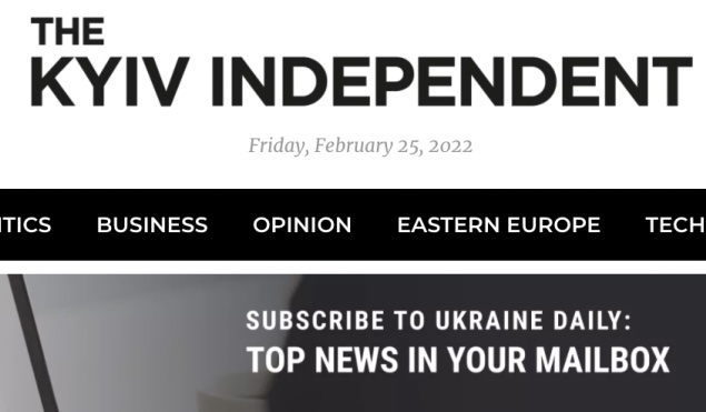 The Kyiv Independent Masthead