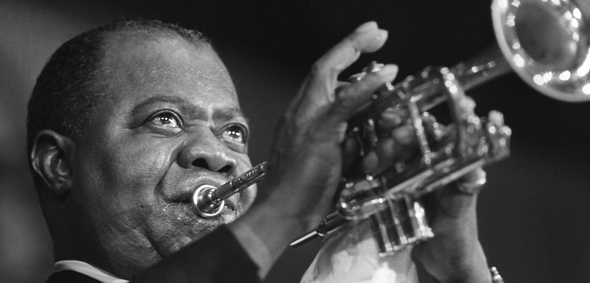 American jazzman Louis Armstrong during a concert in Paris, June 5, 1965. AFP/GETTY IMAGES