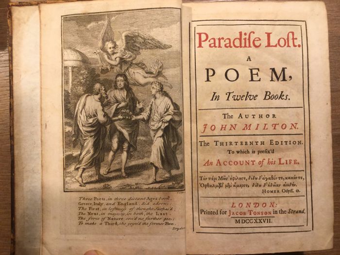 John Milton sells the copyright to Paradise Lost for £10 (1667)