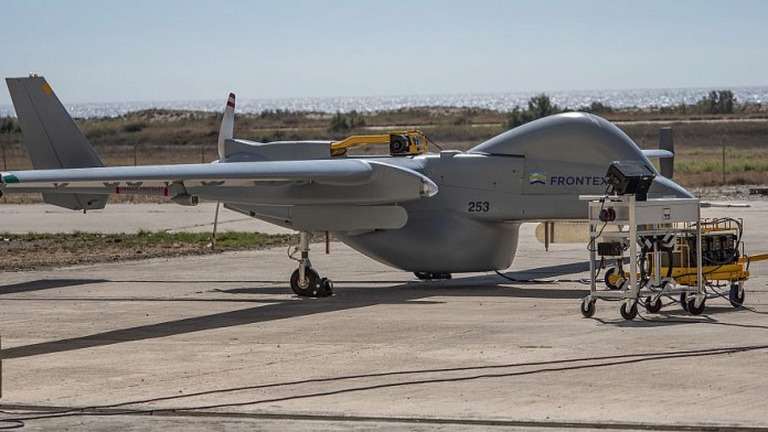 Israel Aerospace Industries’ Maritime Heron UAV, which will patrol southern Europe for border security.
