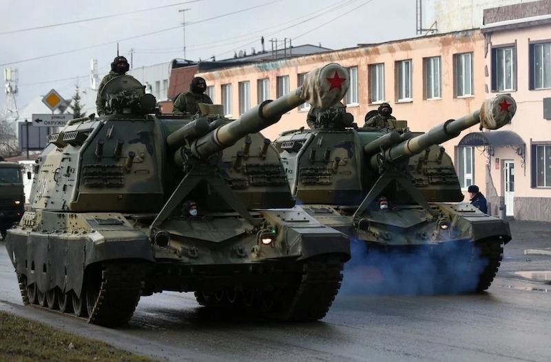 File photo of Russian tanks