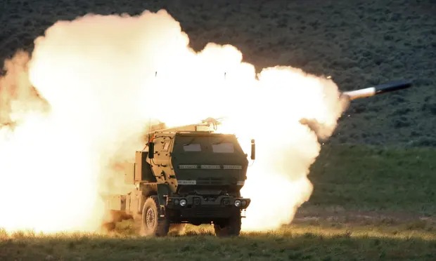 : The High Mobility Artillery Rocket System (HIMARS) that the US is sending to Ukraine to help it defend against Russian attacks Photograph: Tony Overman/AP
